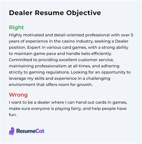 examples of dealer objectives